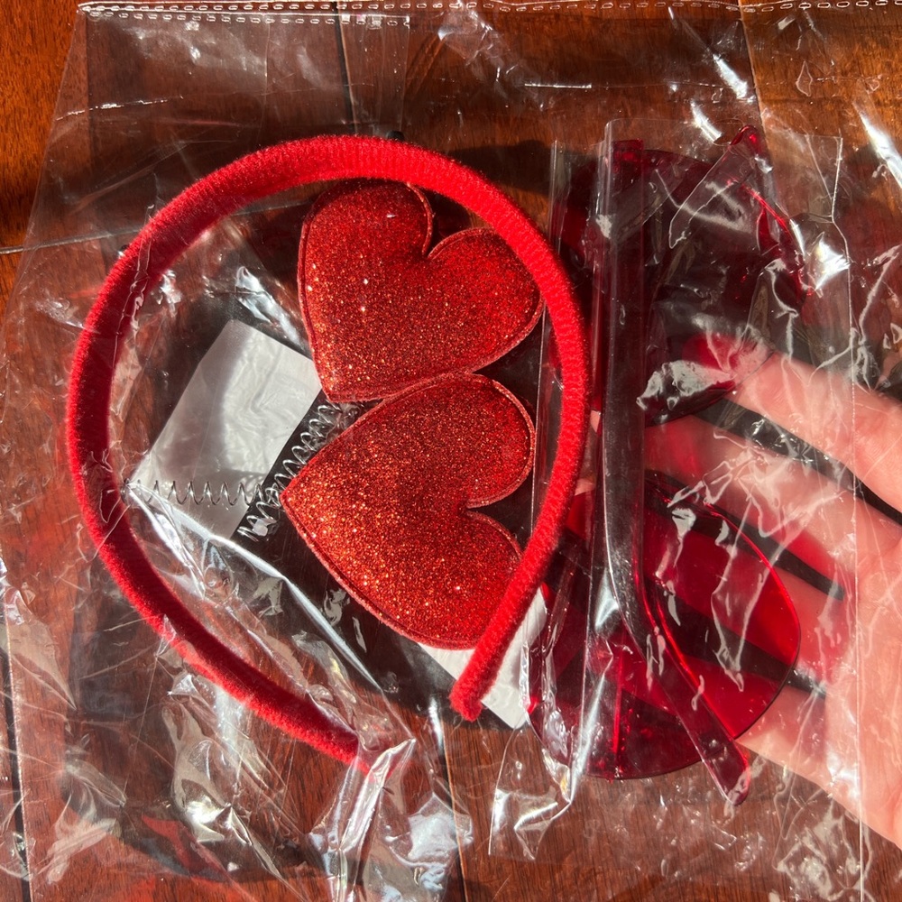 Cupid Halloween costume headband and heart glasses